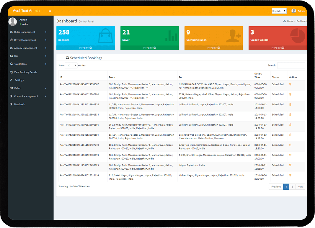 Taxi App Development